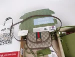 GUCCI Ophidia迷你藍米帆布斜背包-772239：圖片 2