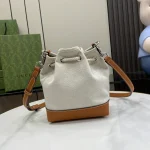 GUCCI Gucci Lido米棕帆布單肩包-777166：圖片 4