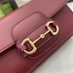 GUCCI Horsebit 1955小號紅米手提包-815206：圖片 6