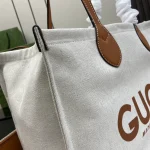 GUCCI Gucci Lido中號米棕帆布手挽包-772176：圖片 7