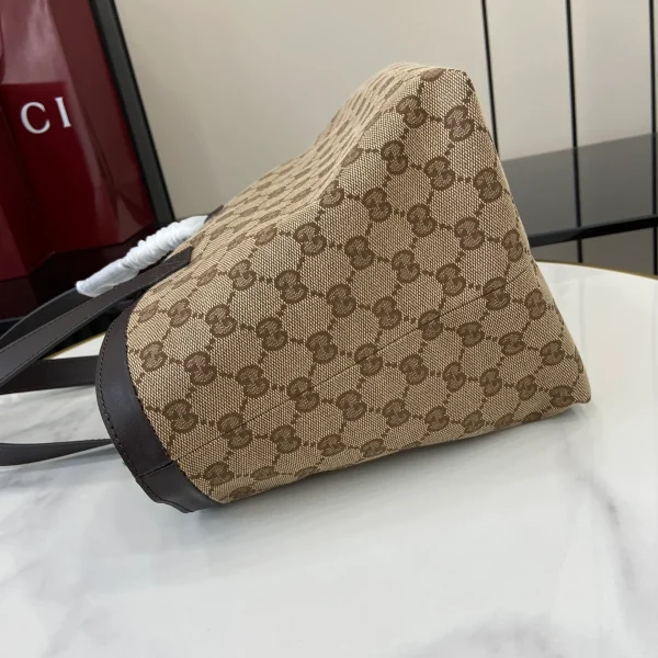 GUCCI Totissima小號米棕帆布托特包-788211：圖片 8