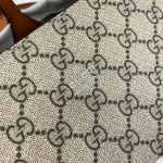 GUCCI Gucci Lido小號米棕帆布手提包-772144：圖片 8