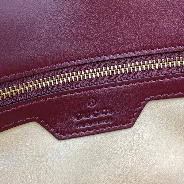 GUCCI GG Marmont小號灰褐皮革斜揹包-443497：圖片 10