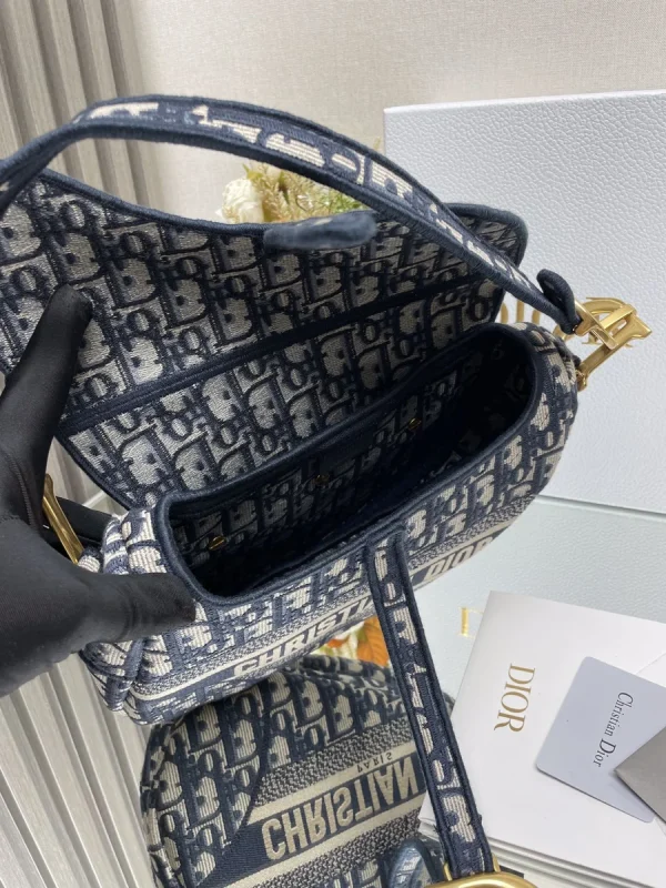 Dior Saddle 藍色單肩包中號MM-M0446：圖片 10