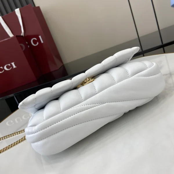 GUCCI GG Milano迷你粉紅皮革手挽包-806017：圖片 5