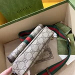 GUCCI Ophidia米棕帆布斜挎包-746308：圖片 6