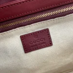 GUCCI Horsebit 1955小號紅色皮革肩揹包-815178：圖片 10