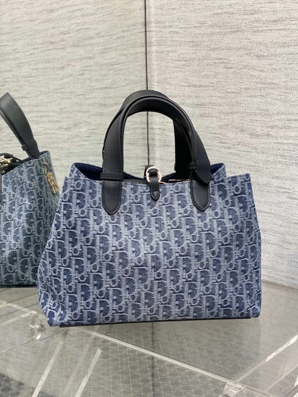 Dior Toujours 藍色丹寧托特包中號MM-M2821：圖片 4