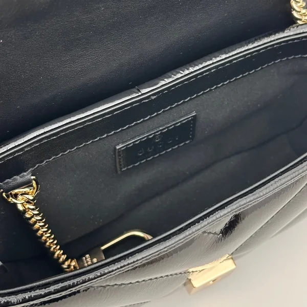 GUCCI Marmont灰色皮革超迷你包-476433：圖片 7