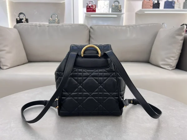 Dior Caro 黑色羊皮背包中號MM-M6301：圖片 3