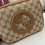 GUCCI Blondie迷你淺粉皮革斜揹包-820429：圖片 6