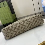 GUCCI GG Emblem大號黑色皮革肩揹包-815217：圖片 5