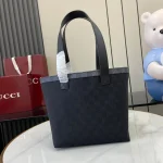 GUCCI Totissima小號黑色帆布手提包-788211：圖片 2