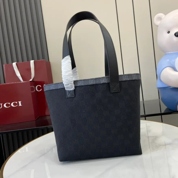GUCCI Totissima小號黑色帆布手提包-788211：圖片 2
