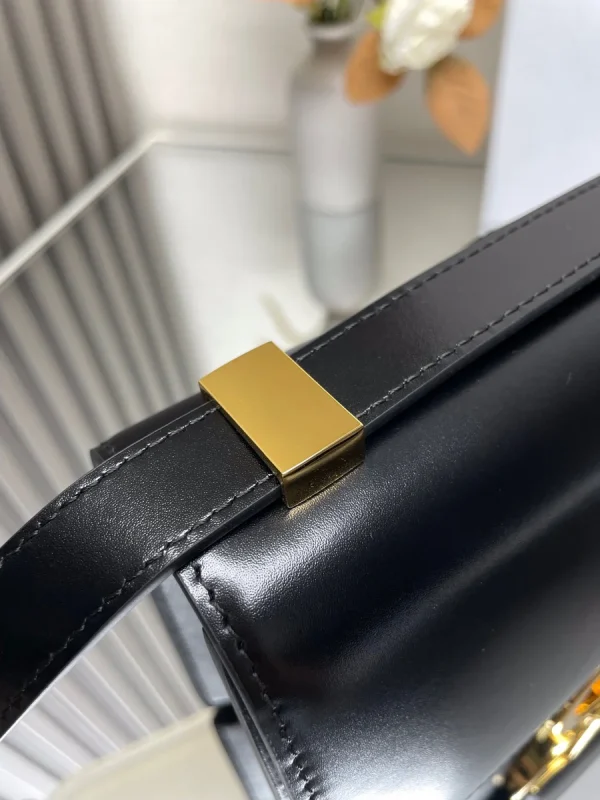 Dior 30 Montaigne 黑色小牛皮斜挎包中號MM-M9203：圖片 6