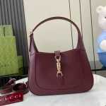 GUCCI Jackie 1961小號紅色皮革肩揹包-810232：圖片 2