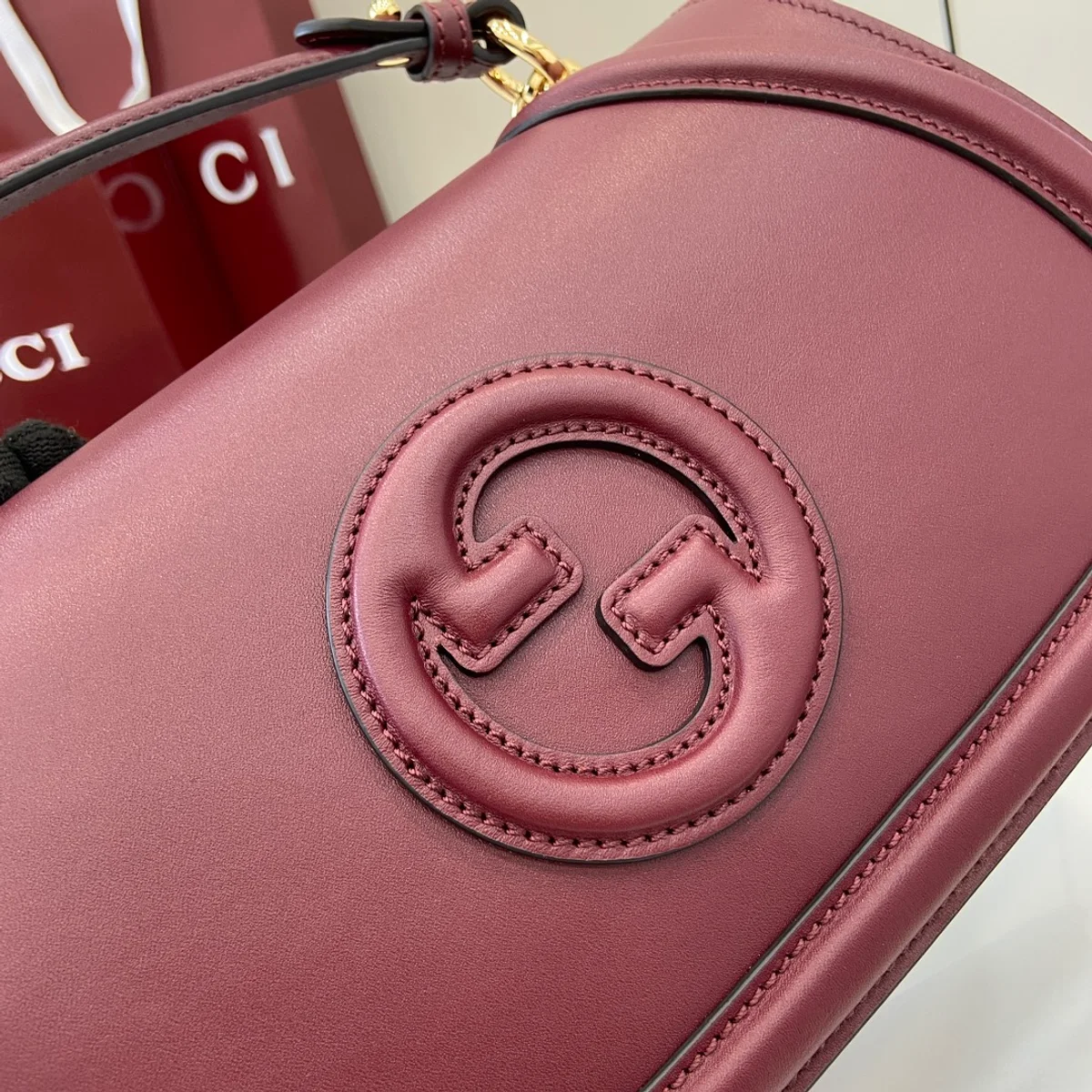 GUCCI Blondie小號黑色皮革手挽包-815714 7 GUCCI Blondie小號黑色皮革手挽包-815714