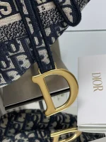 Dior Saddle 藍色單肩包中號MM-M0446：圖片 4