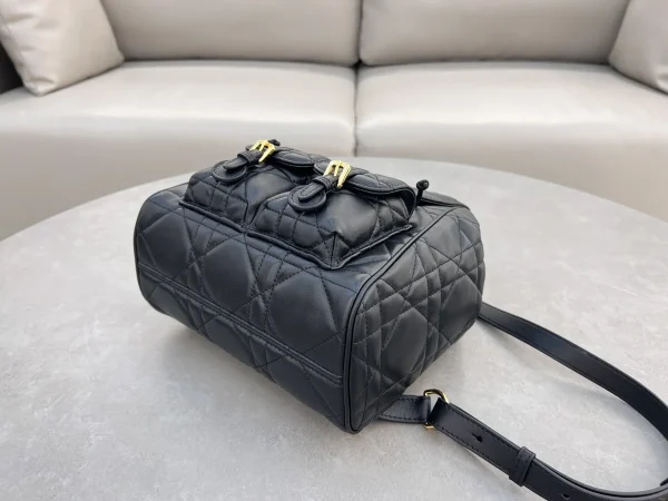 Dior Caro 黑色羊皮背包中號MM-M6301：圖片 6
