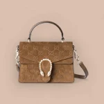 GUCCI Dionysus棕色麂皮斜揹包-813400