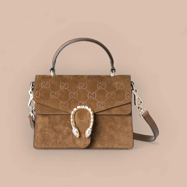 GUCCI Dionysus棕色麂皮斜揹包-813400