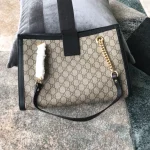 GUCCI GG Supreme中號米棕帆布肩揹包-479197：圖片 4