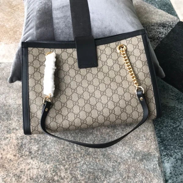 GUCCI GG Supreme中號米棕帆布肩揹包-479197：圖片 4