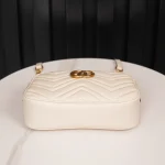 GUCCI GG Marmont小號黑色絎縫皮革鏈條包-447632：圖片 6
