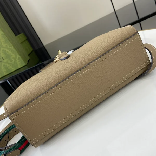 GUCCI Rosso Ancora小號紅色皮革手提包-795349：圖片 5