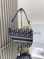 Dior Saddle 藍色單肩包中號MM-M0446：圖片 7