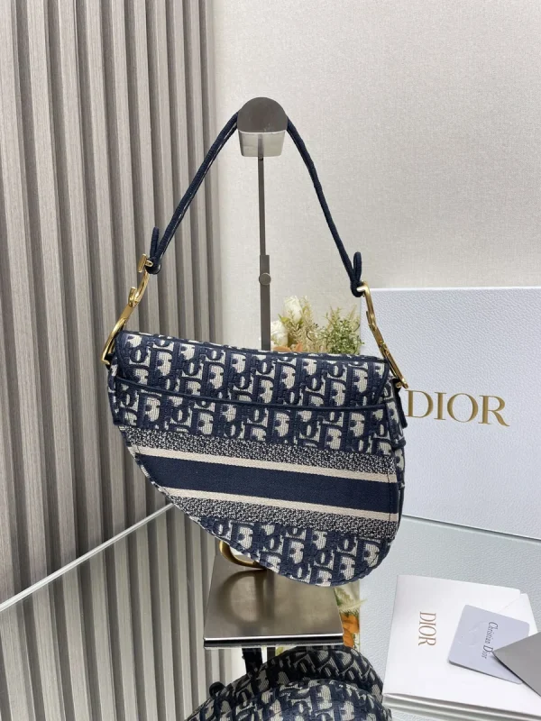 Dior Saddle 藍色單肩包中號MM-M0446：圖片 7
