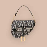 Dior Saddle 藍色單肩包中號MM-M0446
