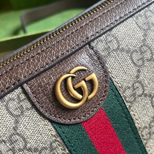 GUCCI Ophidia小號米棕帆布斜挎包-752581：圖片 6