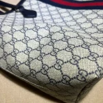 GUCCI Ophidia中號米棕帆布托特包-631685：圖片 8