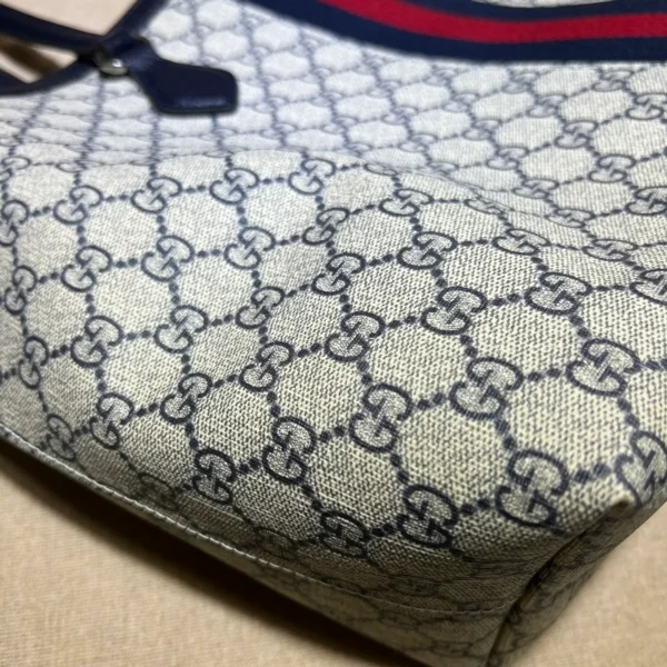 GUCCI Ophidia中號米棕帆布托特包-631685：圖片 8