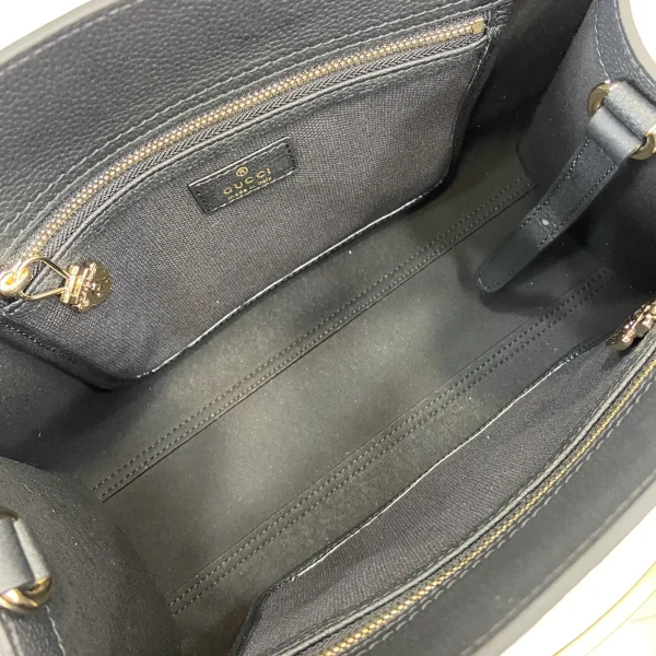 GUCCI Spring Summer春夏灰褐粒面手提包-806205：圖片 9