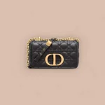 Dior Caro 黑色小牛皮斜挎包小號PM-M9241