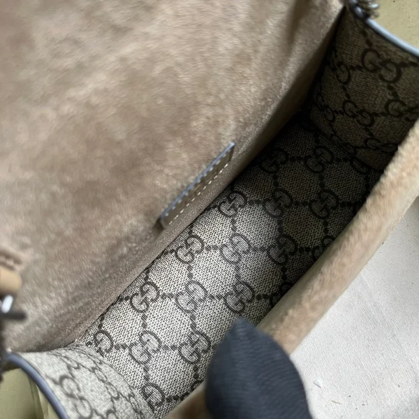 GUCCI Dionysus迷你米棕帆布斜背包-752029：圖片 9