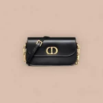 Dior 30 Montaigne 黑色小牛皮斜挎包小號PM-M9260