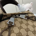 GUCCI Original GG中號米棕帆布後背包-800265：圖片 6