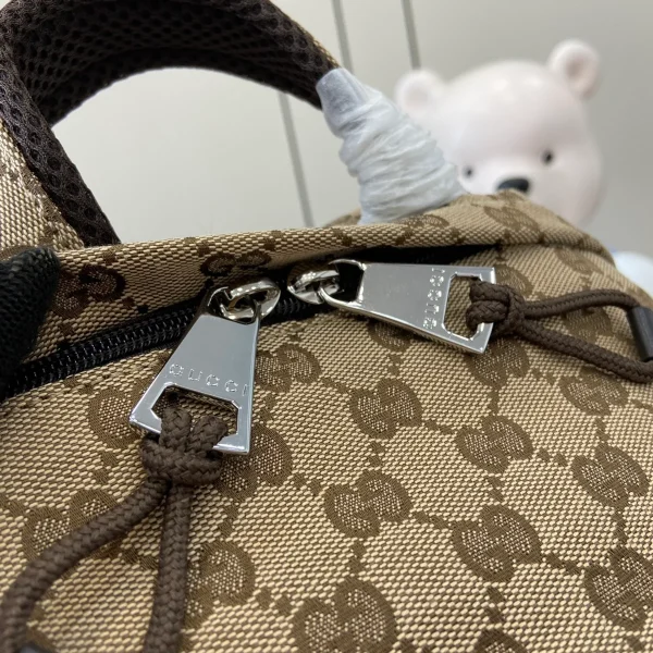 GUCCI Original GG中號米棕帆布後背包-800265：圖片 6
