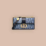 Dior 30 Montaigne 藍色單肩包小號PM-Monta