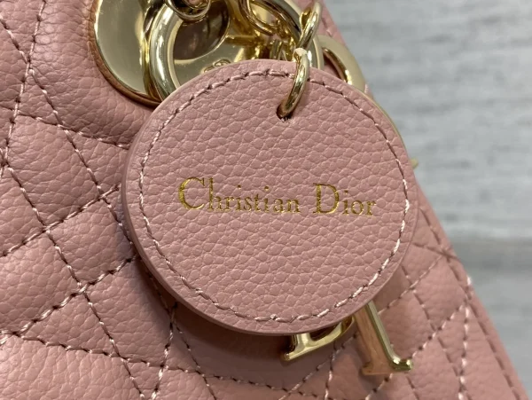 Dior Lady mini 胭脂羊皮斜挎包mini-M0505：圖片 5
