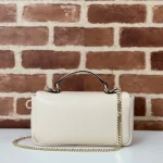 GUCCI GG Milano迷你鮮綠蓬鬆皮革手挽包-806017：圖片 4