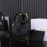 Dior Toujours 黑色小牛皮手提包小號PM-M2822：圖片 4