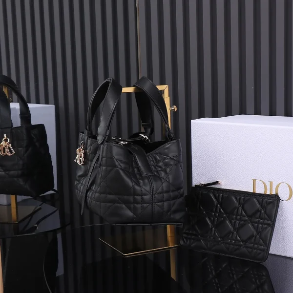 Dior Toujours 黑色小牛皮手提包小號PM-M2822：圖片 4