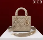 Dior Lady 沙色羊皮斜挎包小號PM-M0538