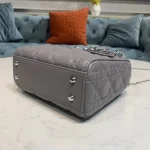Dior Lady mini銀色小牛皮包mini-M0505：圖片 5