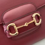 GUCCI Horsebit 1955小號米棕帆布肩揹包-815178：圖片 6