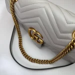 GUCCI GG Marmont黑色牛皮肩揹包-443497：圖片 8